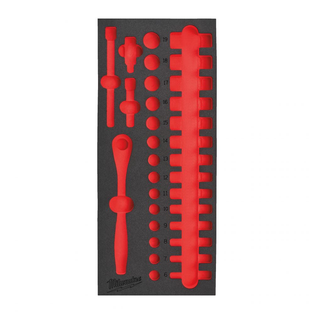 Ersatz-Einlage 1/3 für 3/8 Ratsche und Steckschlüsseleinsätze, für Werkstattwagen 78 cm